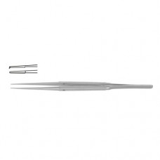 Diam-n-Dust™ Micro Dissecting Forcep Straight - 1 x 2 Teeth Stainless Steel, 18 cm - 7" Tip Size 6.0 x 0.4 mm